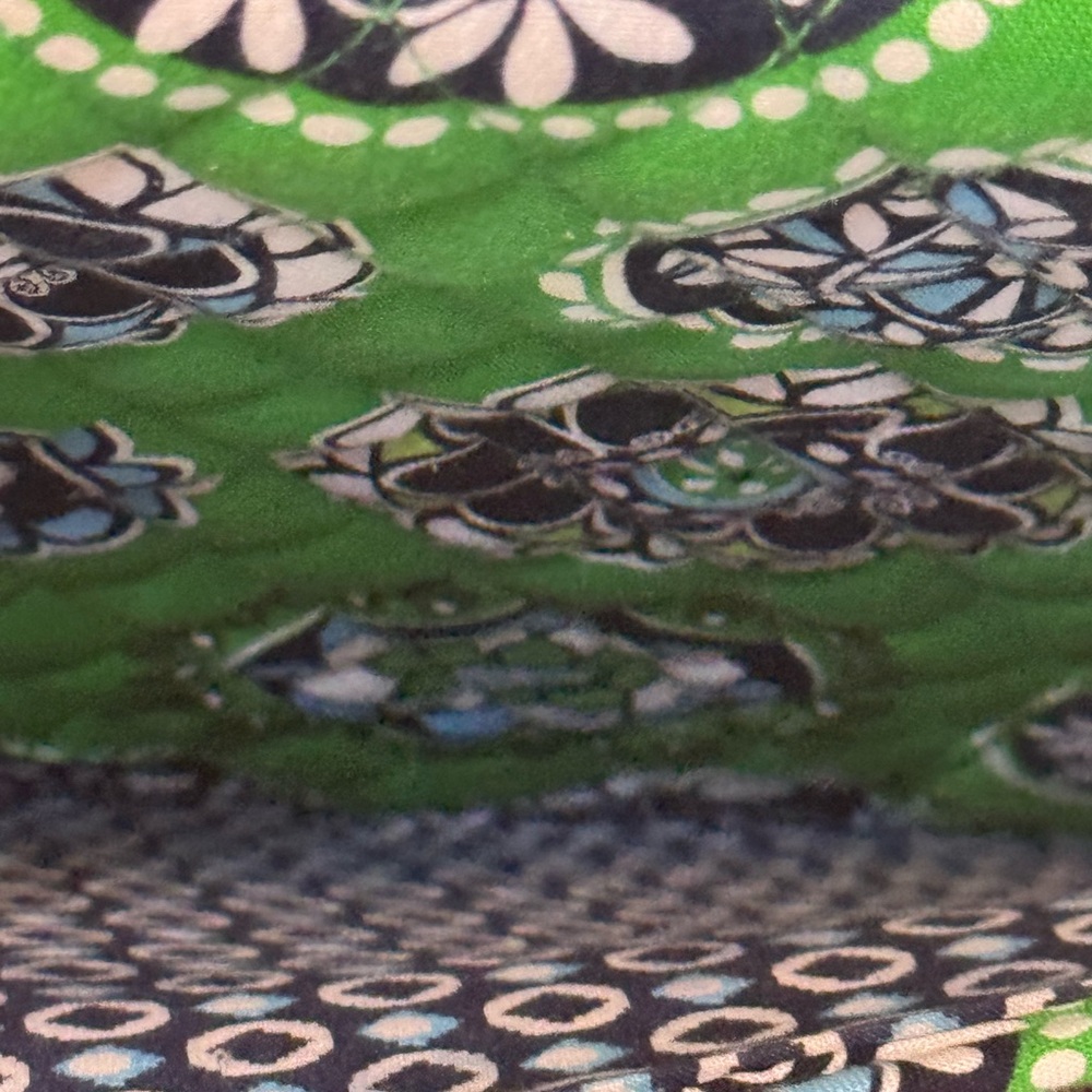 Vera Bradley Laptop Bag Cupcake Green Retired Cottagecore Polka Dots Mandela - Picture 5 of 16